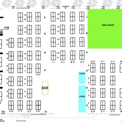 Servizio di prenotazione Online – Mercato delle Pulci di DOMENICA 1 FEBBRAIO 2026 – Selezionare lo stand per Colonna (lettere) e per Fila (numeri)