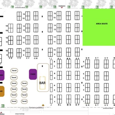 Servizio di prenotazione Online – Mercato delle Pulci di DOMENICA 3 MAGGIO 2026 – Selezionare lo stand per Colonna (lettere) e per Fila (numeri)