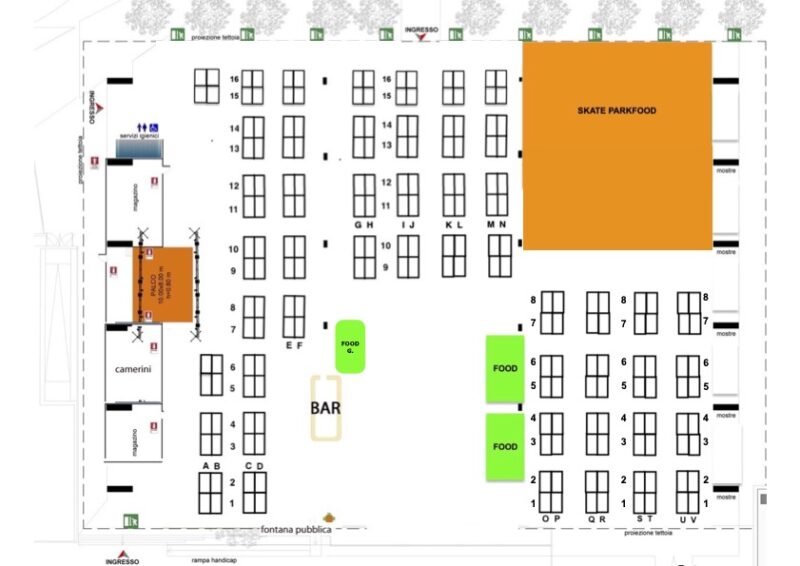 Disposizione Stand mercato delle pulci